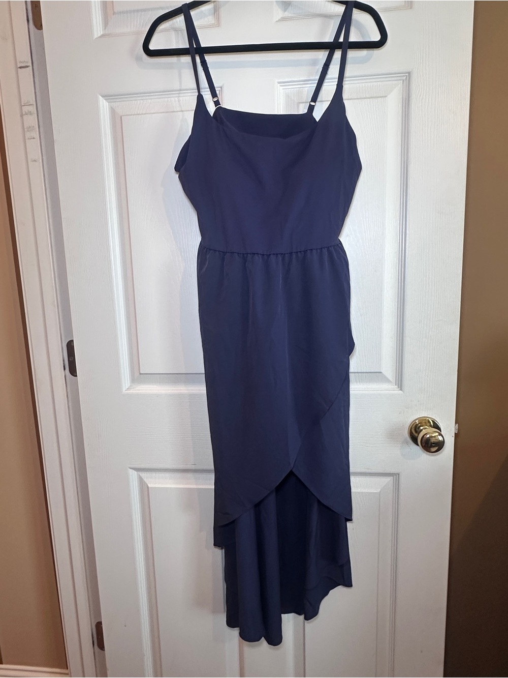 NWT Halara Navy Blue Spaghetti Strap High-Low Dress